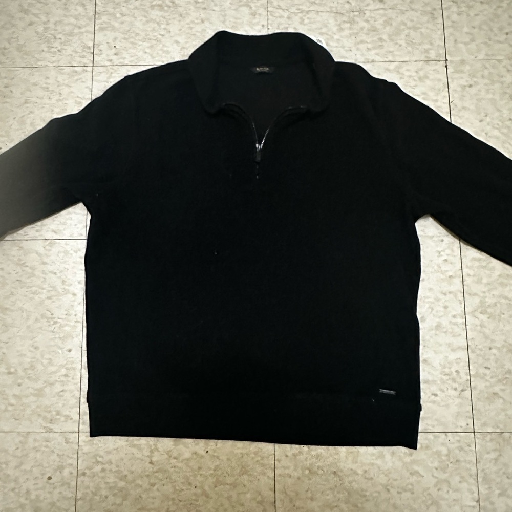 Massimo Dutti Men's Black Zip-Up Sweater